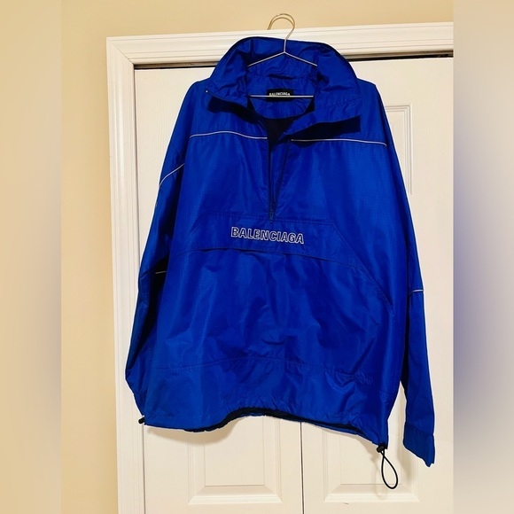 Balenciaga Oversized Reflective Pullover Jacket Stand Collar hood NEW Authentic - Picture 4 of 7
